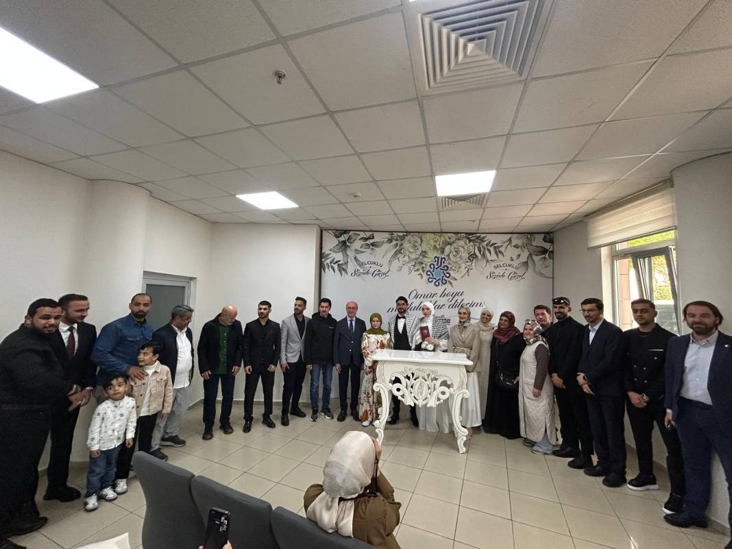 Gazzeli Sameh ile Suriyeli Amen Konya’da evlendi 7